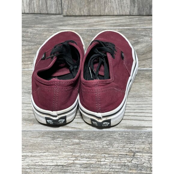 Vans Authentic Low Top Lace Up Red Skater Shoes Women's Size 5.5 - Picture 5 of 11